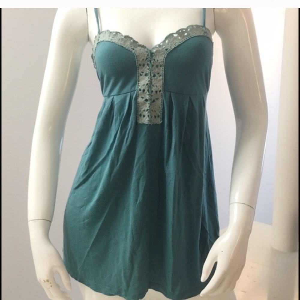 Flattering, Slimming Teal Tunic with Tie Back